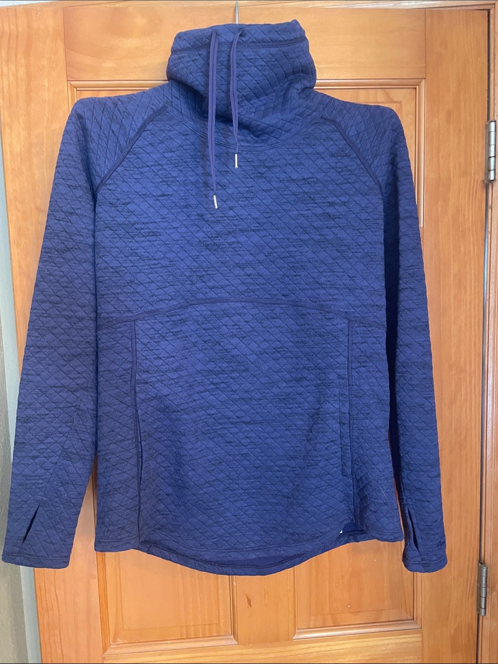 Marmot Quilted Purple/Navy Blue Pullover Hoodie
